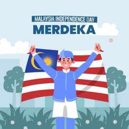 An-animation-of-Flat-illustration-for-malaysia-independence-day-celebration