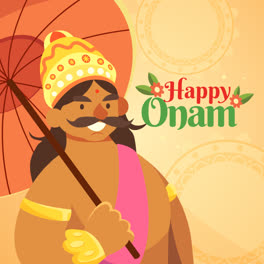 Una-Animación-Del-Tema-Del-Evento-Del-Festival-Onam.