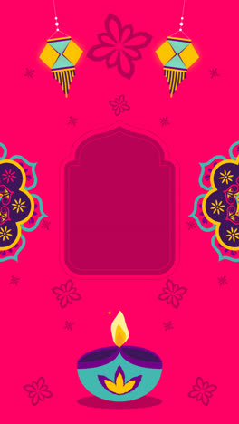 Una-Animación-De-La-Ilustración-De-La-Celebración-Del-Festival-De-Diwali.