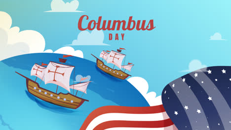 An-animation-of-Gradient-columbus-day-celebration-background