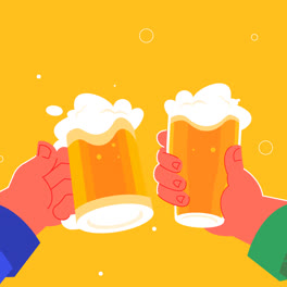 Una-Animación-De-Fondo-Plano-Para-La-Celebración-Del-Día-Internacional-De-La-Cerveza.