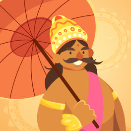 Una-Animación-Del-Tema-Del-Evento-Del-Festival-Onam.