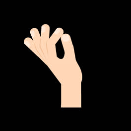 Eine-Animation-Einer-Sammlung-Flacher-Mudra-Hände