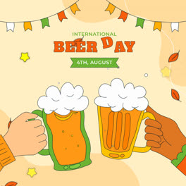 An-animation-of-Hand-drawn-background-for-international-beer-day-celebration