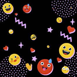 An-animation-of-Flat-world-emoji-day-background-with-emoticons