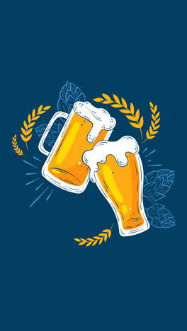 An-animation-of-Hand-drawn-international-beer-day-illustration