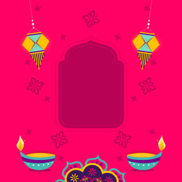 Una-Animación-De-La-Ilustración-De-La-Celebración-Del-Festival-De-Diwali.