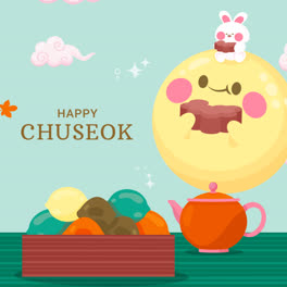 Animación-De-Fondo-Plano-Para-La-Celebración-Del-Festival-Chuseok-De-Corea-Del-Sur