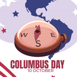 Eine-Animation-Des-Flachen-Columbus-Day-Hintergrunds