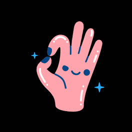 An-animation-of-Colorful-glitzy-hands-sticker-set