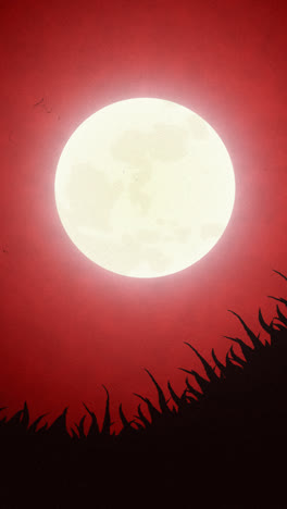 An-animation-of-Halloween-background-with-moon-and-bats