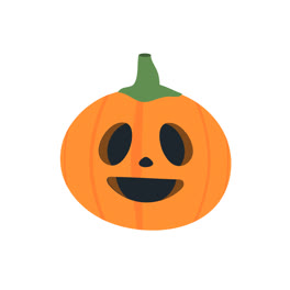 An-animation-of-Flat-halloween-element-collection-on-white-background