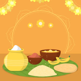 An-animation-of-Flat-indian-onam-illustration