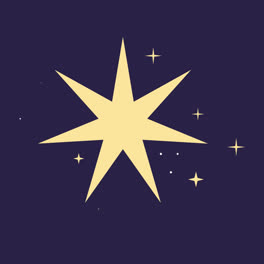 An-animation-of-Flat-sparkling-star-collection