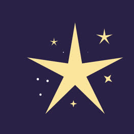 An-animation-of-Flat-sparkling-star-collection