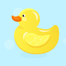 An-animation-of-Flat-yellow-rubber-duck