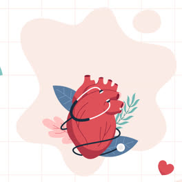 An-animation-of-Flat-background-for-world-heart-day-awareness