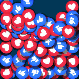 Eine-Animation-Eines-Facebook-Hintergrunds-Mit-Herzen-Und-Likes