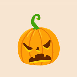 An-animation-of-Halloween-pumpkins-collection-in-flat-design