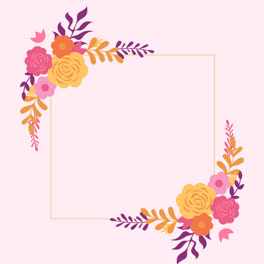 An-animation-of-Floral-frame-with-different-species