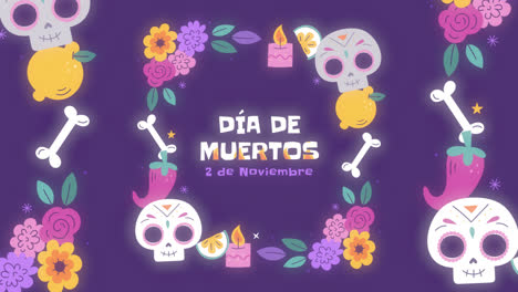 An-animation-of-Flat-frame-template-for-dia-de-muertos-celebration