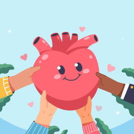 An-animation-of-Flat-illustration-for-world-heart-day-awareness