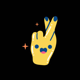 An-animation-of-Colorful-glitzy-hands-sticker-set