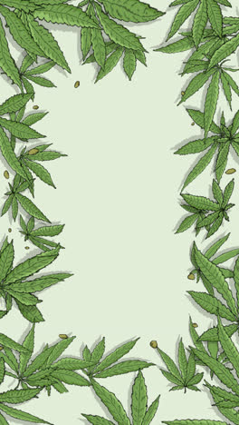 Eine-Animation-Des-Botanischen-Cannabisblatt-Hintergrunds