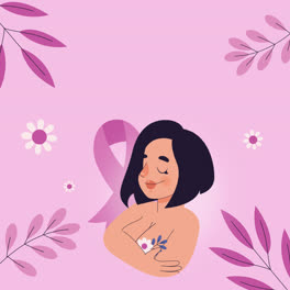 An-animation-of-Flat-social-media-cover-template-for-breast-cancer-awareness-month