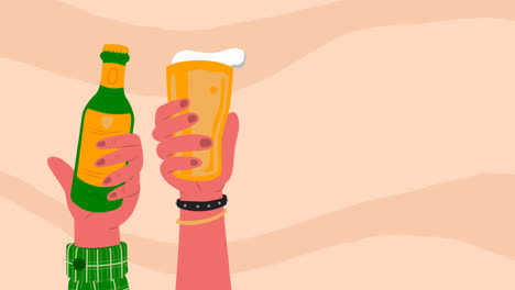 Una-Animación-De-Una-Ilustración-Del-Día-Internacional-De-La-Cerveza-Dibujada-A-Mano