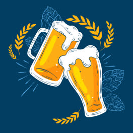 An-animation-of-Hand-drawn-international-beer-day-illustration