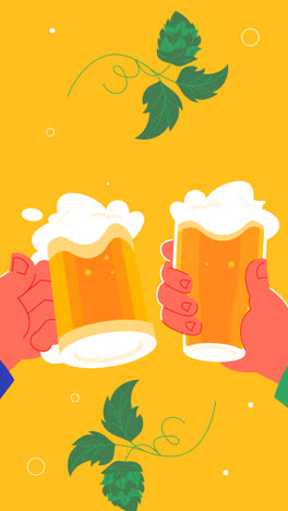 Una-Animación-De-Fondo-Plano-Para-La-Celebración-Del-Día-Internacional-De-La-Cerveza.