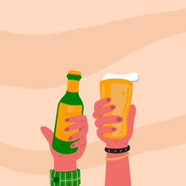 Una-Animación-De-Una-Ilustración-Del-Día-Internacional-De-La-Cerveza-Dibujada-A-Mano