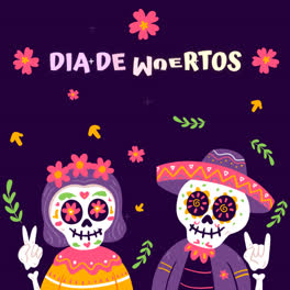 Una-Animación-De-Fondo-Plano-De-Celebración-Del-Día-De-Muertos.