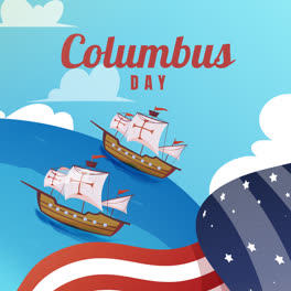 An-animation-of-Gradient-columbus-day-celebration-background