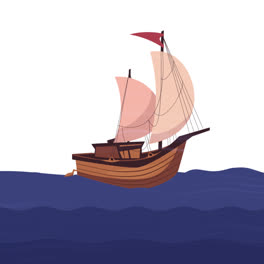 An-animation-of-Flat-columbus-day-illustration