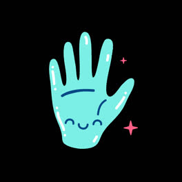 An-animation-of-Colorful-glitzy-hands-sticker-set