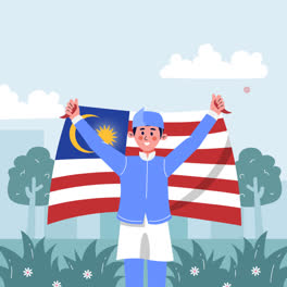 An-animation-of-Flat-illustration-for-malaysia-independence-day-celebration