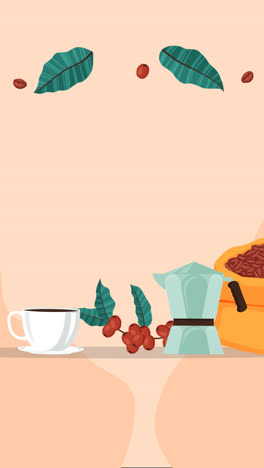 An-animation-of-Flat-background-for-international-coffee-day-celebration