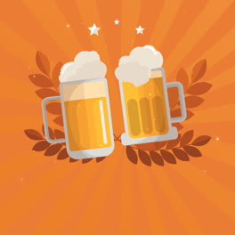 An-animation-of-Flat-international-beer-day-illustration