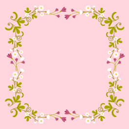 An-animation-of-Flat-design-spring-floral-victorian-frame