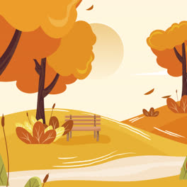 An-animation-of-Flat-autumn-background