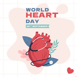 An-animation-of-Flat-background-for-world-heart-day-awareness