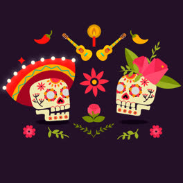 An-animation-of-Mexican-festivity-background