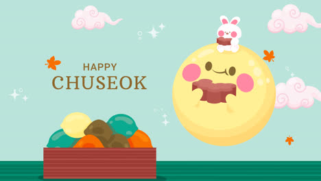 An-animation-of-Flat-background-for-south-korean-chuseok-festival-celebration