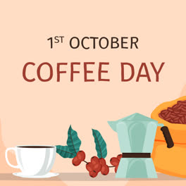 An-animation-of-Flat-background-for-international-coffee-day-celebration