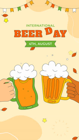 An-animation-of-Hand-drawn-background-for-international-beer-day-celebration