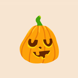 An-animation-of-Halloween-pumpkins-collection-in-flat-design