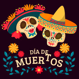 Una-Animación-De-Una-Ilustración-Plana-Dibujada-A-Mano-Del-Día-De-Muertos.