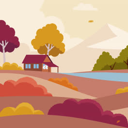 Eine-Animation-Einer-Handgezeichneten-Flachen-Herbstillustration